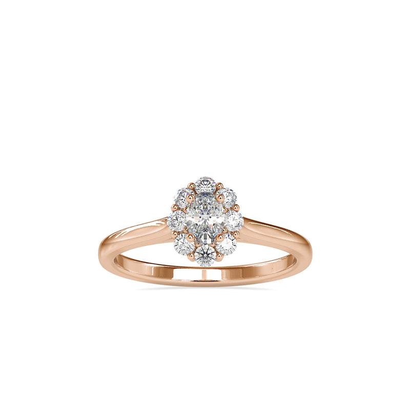 Oval Cluster Diamond Ring