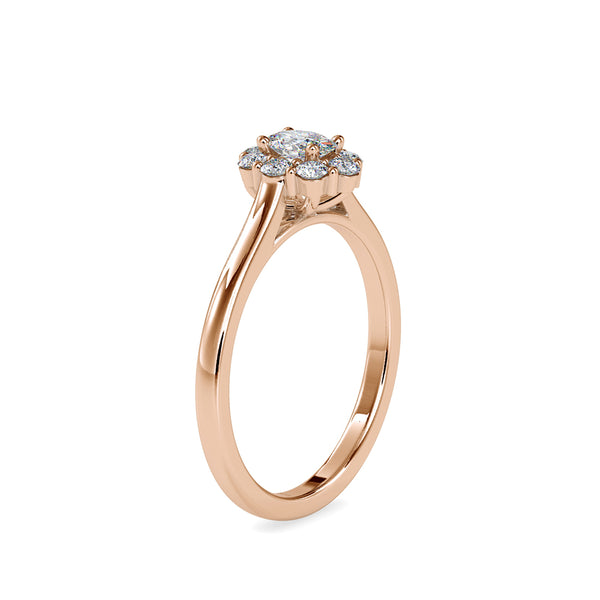 Oval Cluster Diamond Ring