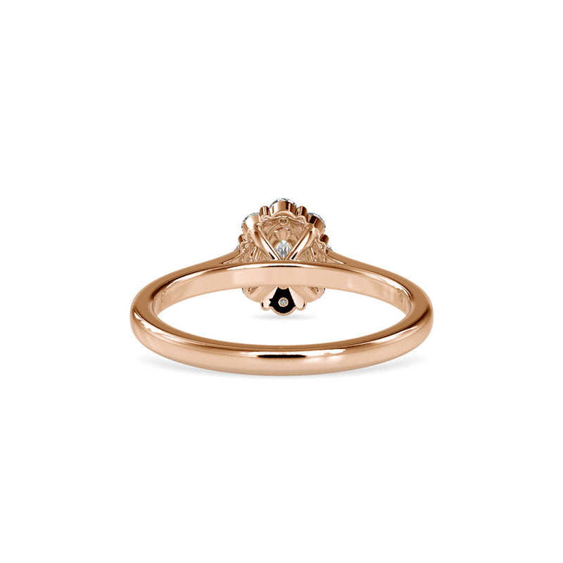 Oval Cluster Diamond Ring