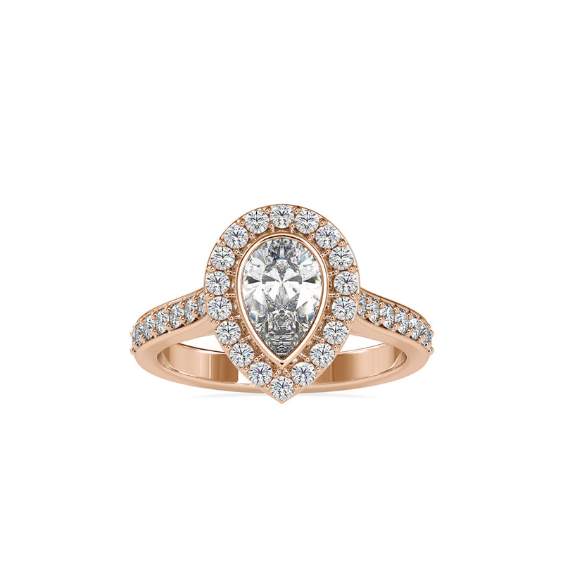 Pear Shaped Diamond Engagement Ring