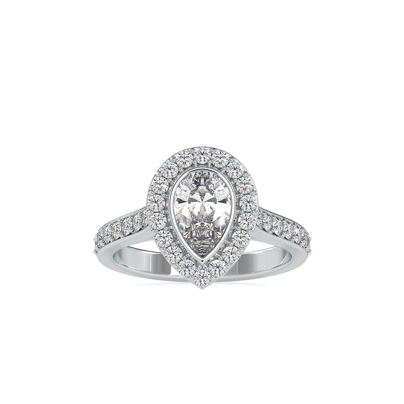 Pear Shaped Diamond Engagement Ring