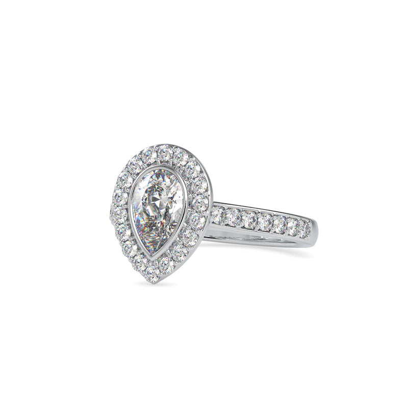 Pear Shaped Diamond Engagement Ring