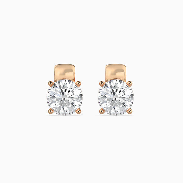 Minimalistic Charm Diamond Stud Earrings