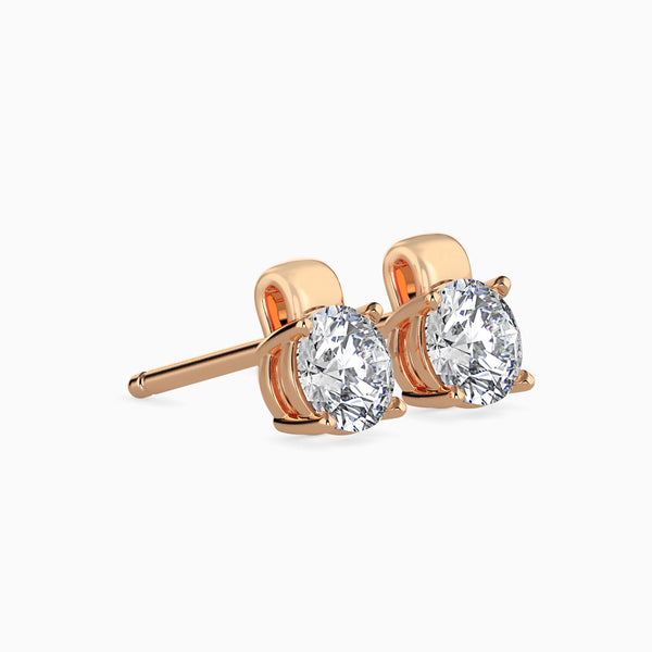 Minimalistic Charm Diamond Stud Earrings