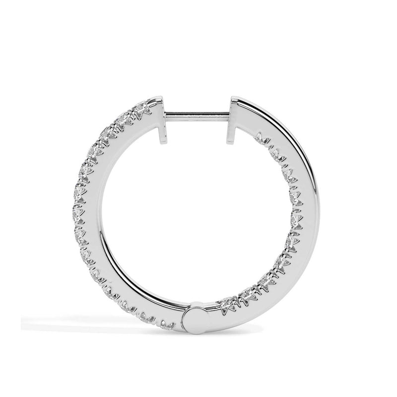 Charming Diamond Hoop Earrings