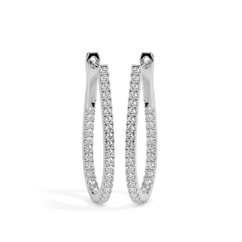 Bliss Diamond Hoop Earrings