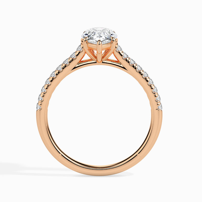 Treasured Pear Solitaire Diamond Ring