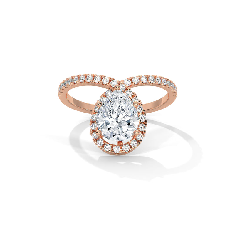 Glimmer Pear Shaped Diamond Ring