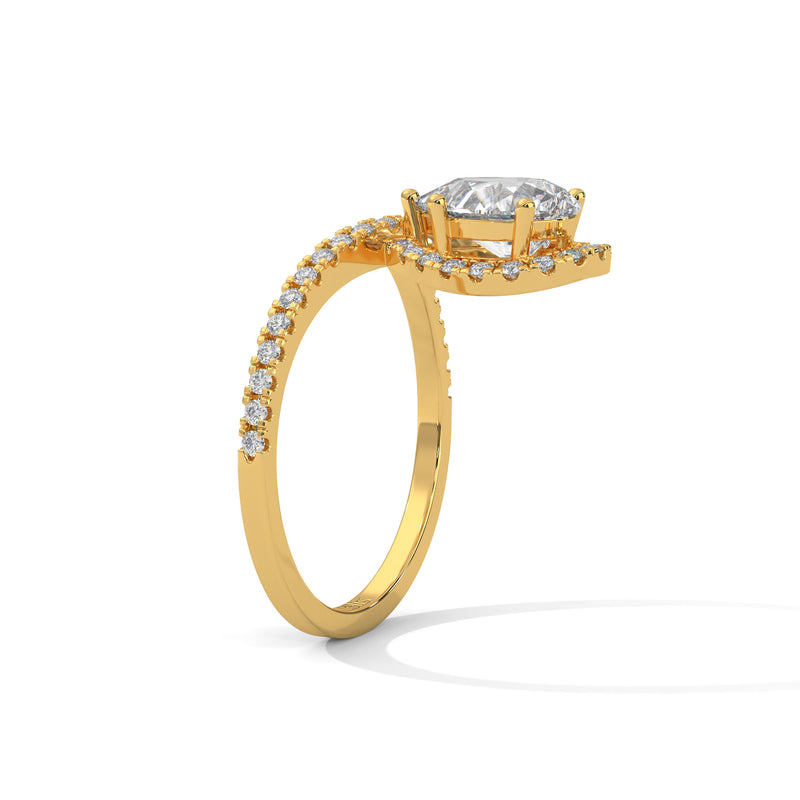 Glimmer Pear Shaped Diamond Ring