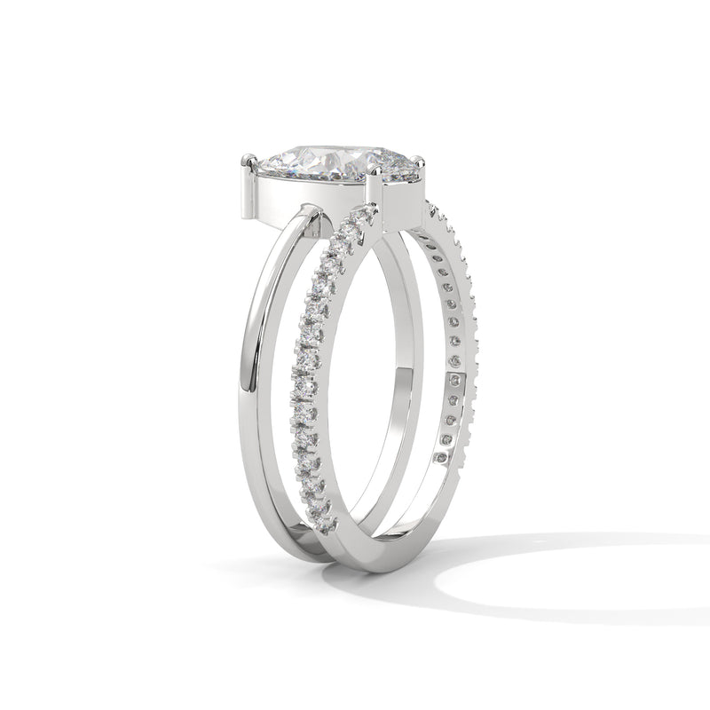 Majestic Pear Shaped Solitaire Diamond Ring