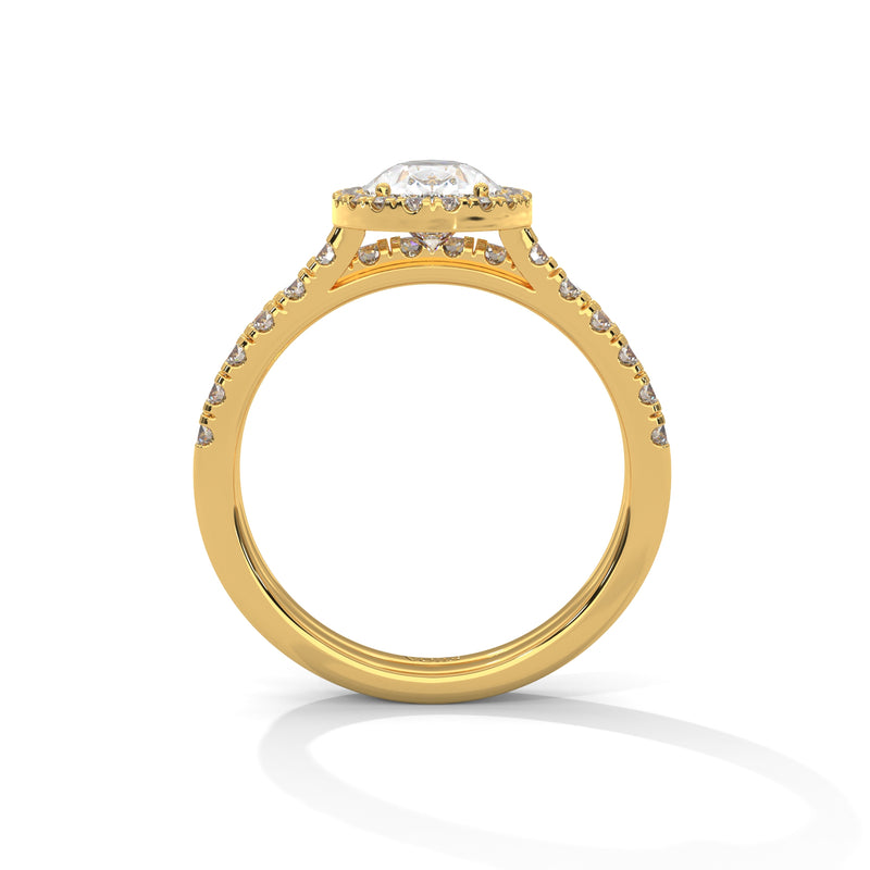 Imperial Pear Shaped Solitaire Diamond Ring