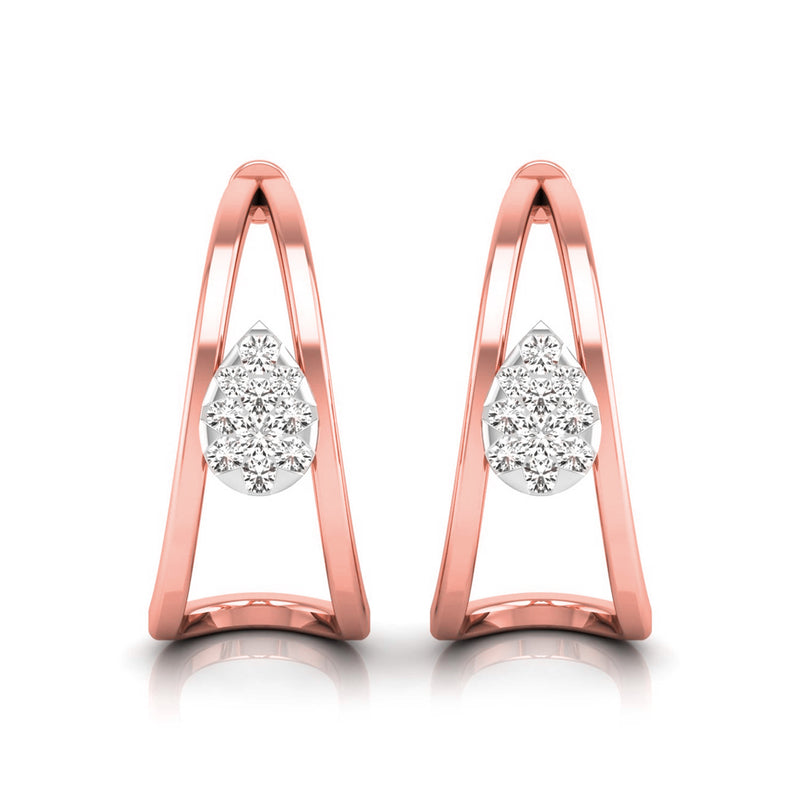 Sparkle Diamond Hoop Earrings