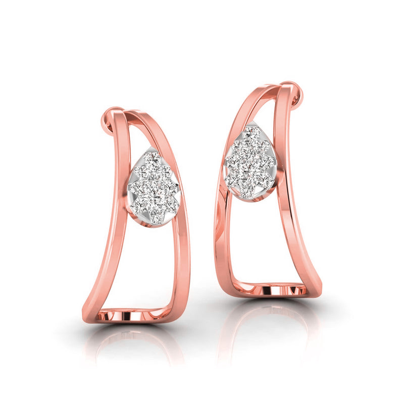 Sparkle Diamond Hoop Earrings