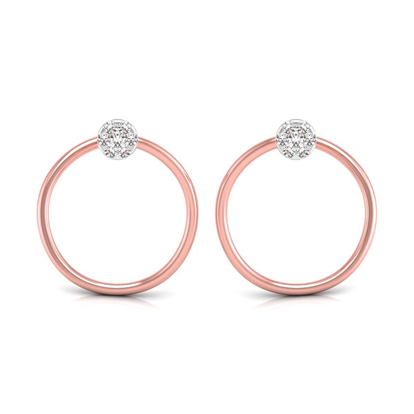 Contemporary Elegant Diamond Stud Earrings