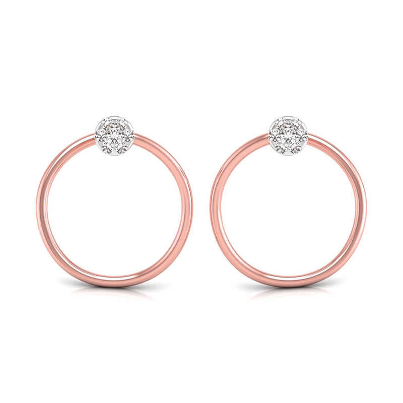 Contemporary Elegant Diamond Stud Earrings