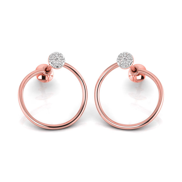 Contemporary Elegant Diamond Stud Earrings