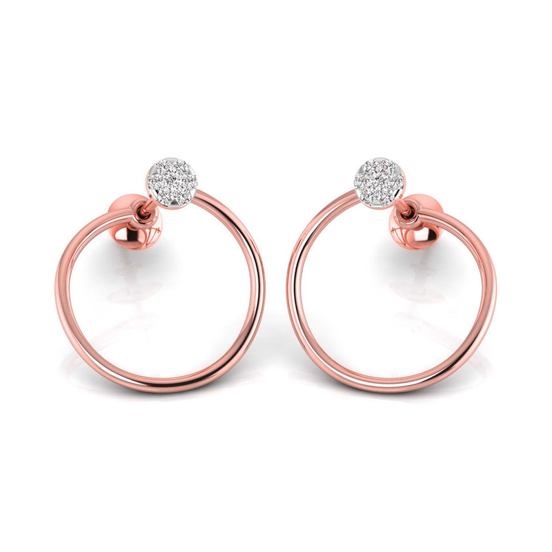 Contemporary Elegant Diamond Stud Earrings