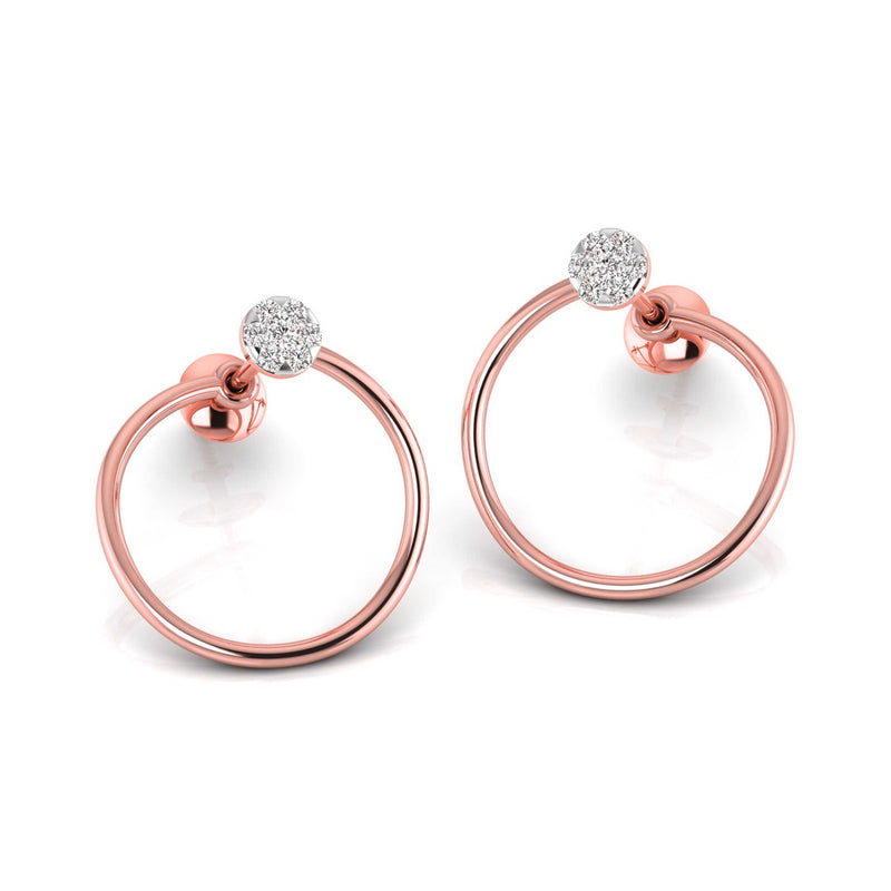 Contemporary Elegant Diamond Stud Earrings