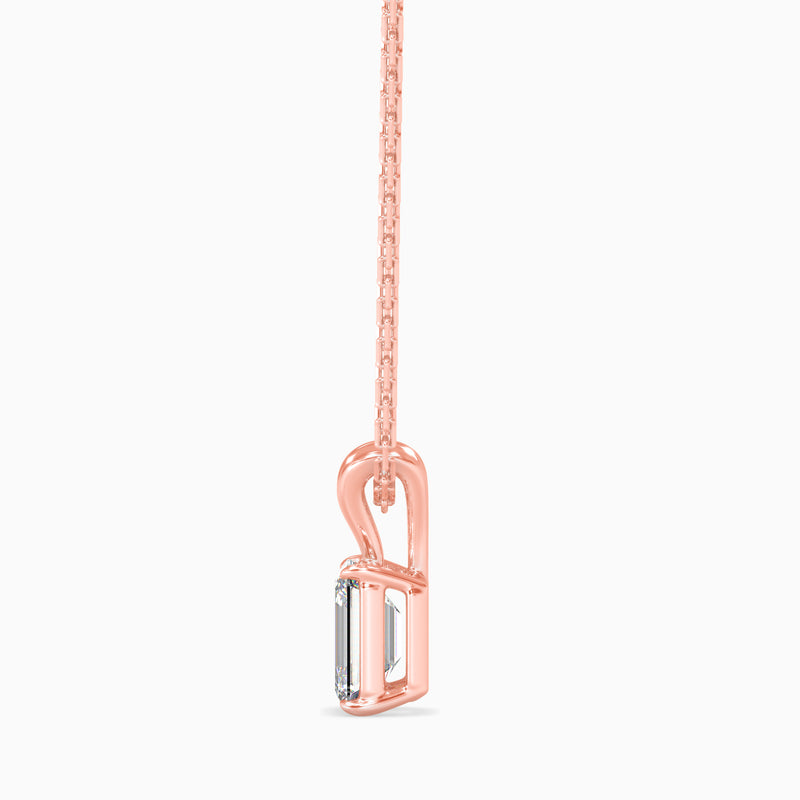 Glimmer Emerald Cut Solitaire Pendant