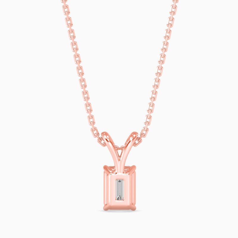 Glimmer Emerald Cut Solitaire Pendant