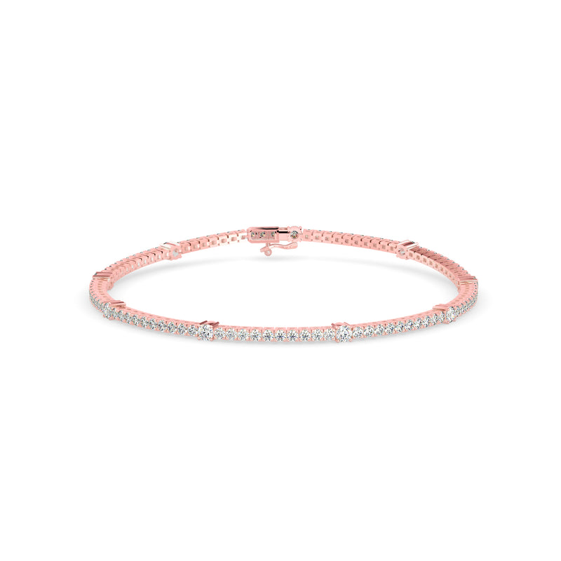 Single Line Diamond Tennis Bracelet