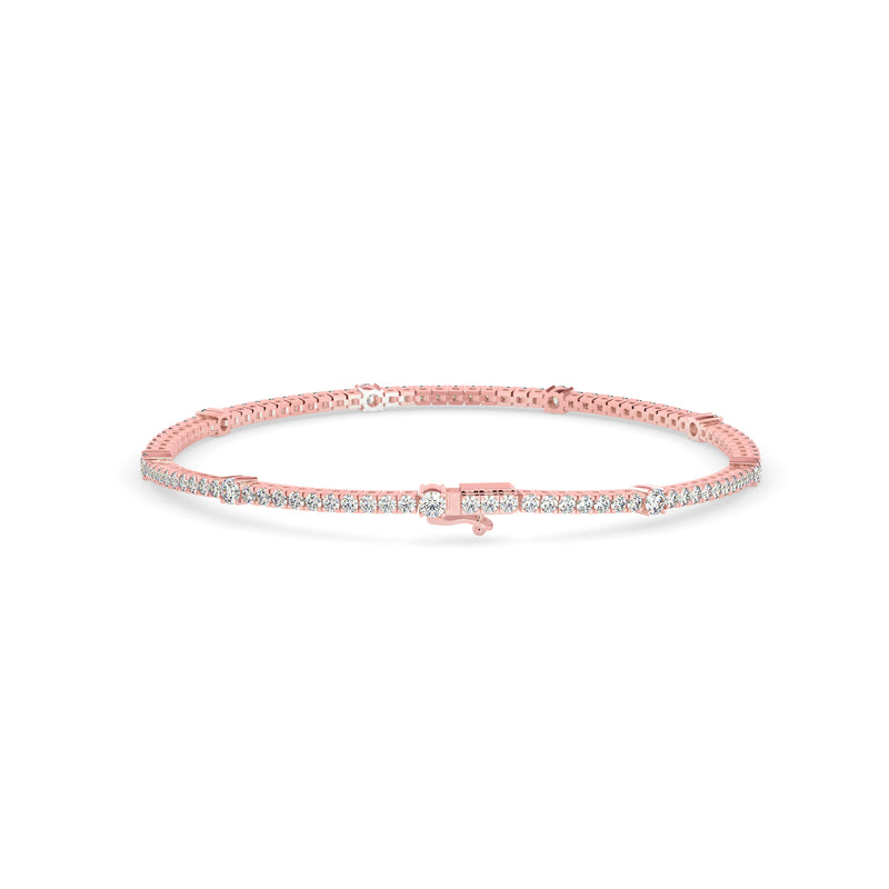 Single Line Diamond Tennis Bracelet