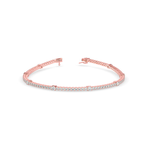 Single Line Diamond Tennis Bracelet